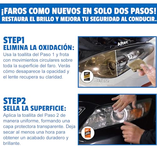 Kit Restauración Faros Coche Enerfero con Taladro y Líquido Protector UV, Pulido Profesional, Elimina Amarilleo y Arañazos, Para Coche y Moto - imagen 5
