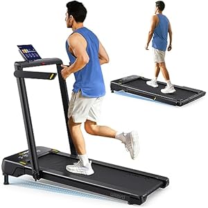 UREVO Foldable Treadmill with Auto Incline, 2.5 HP Under Desk Treadmill, Folding Treadmill for Home Office, Compact Treadmill with LED Display Remote Control 265lbs Weight Capacity