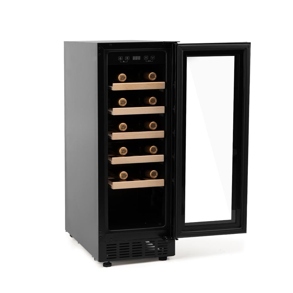 Orbegozo Vinoteca para vinos VCE 2000, 20 botellas, 56 litros, refrigeración por compresor, negro, apta para encastrar.