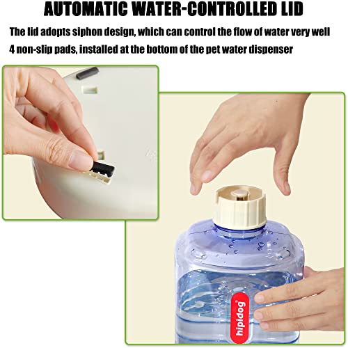 Automatic Pet Feeder Small&Medium Pets Automatic Food Feeder and Waterer Set 3.8L, Travel Supply Feeder and Water Dispenser for Dogs Cats Pets Animals (Water Dispenser Cap)