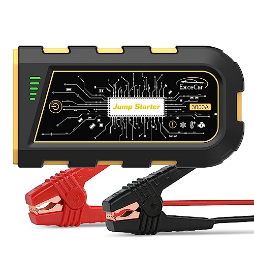 lifBetter Y29 Plus Car Jump Starter Peak 3000A hasta 8.0L Gasolina y 6.5L Motores Diesel Conector USB Tipo-C para Coches de Gasolina Diesel Motocicletas.