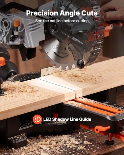 VEVOR 18.5V Cordless Sliding Miter Saw