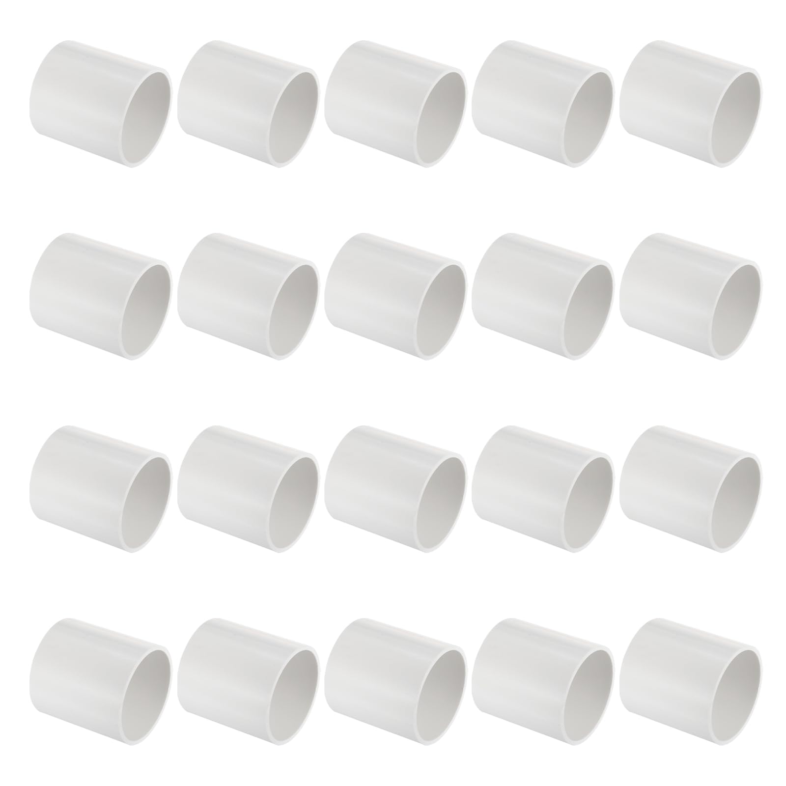 PATIKIL 2-1/2" PVC Pipe Fitting Coupling Adapter, 10 Pack Straight Pipe Slip Socket Connector for Home Industrial Sprinkler Drip Irrigation System Pipes Extension Use, White