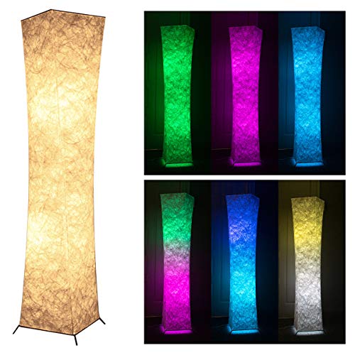 🛒 Crazy Deals LED Floor Lamp, 52" Modern Standing Lamp w/ Color Changing & Remote Control, RGB Floor Lamps, Tall Lamp for Living Room, Bedroom