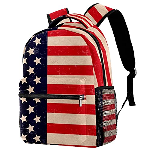 Sac à dos de voyage avec porte-bouteille rétro campus pour loisirs