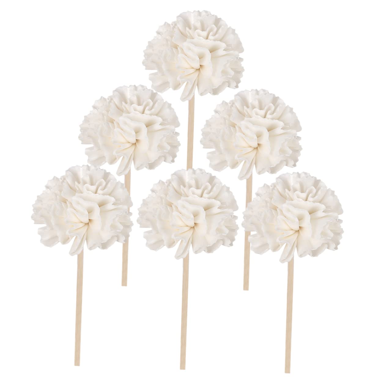 ABOOFAN 5 Sätze Aromatherapie Blumen Diffusor Blumen Pflanzenduft Duft Diffusor Brenner Auto Ätherische Öle Nachfüllungen Duftstäbchen Diffusorstäbchen Flasche Lilie Rattan 6 Stücke * 5