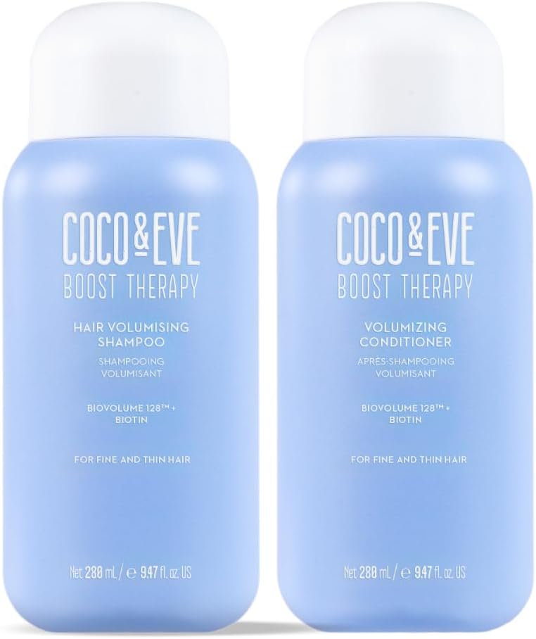 Boost Therapy Hair Volumizing Shampoo & Conditioner Bundle Set. With Biotin to Target Fine, Thinning Hair. For Thickening, Nourishing, and Improving Volume, Density & Shine. (18.94 Fl Oz)