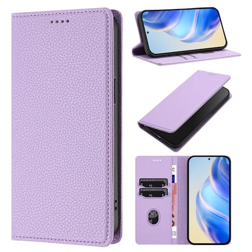 Funda para Huawei P40, Funda Billetera de Cuero PU Carcasa Bloqueo RFID, Cierre Magnético, Soporte Plegable, Ranura para Tarjeta Carcasa Case Cover, púrpura