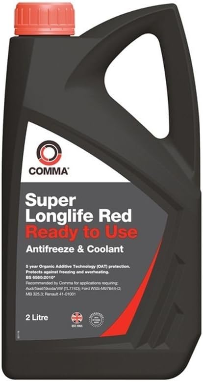 Comma SLC2L 2L Super Longlife Red Ready to Use Antifreeze and Coolant