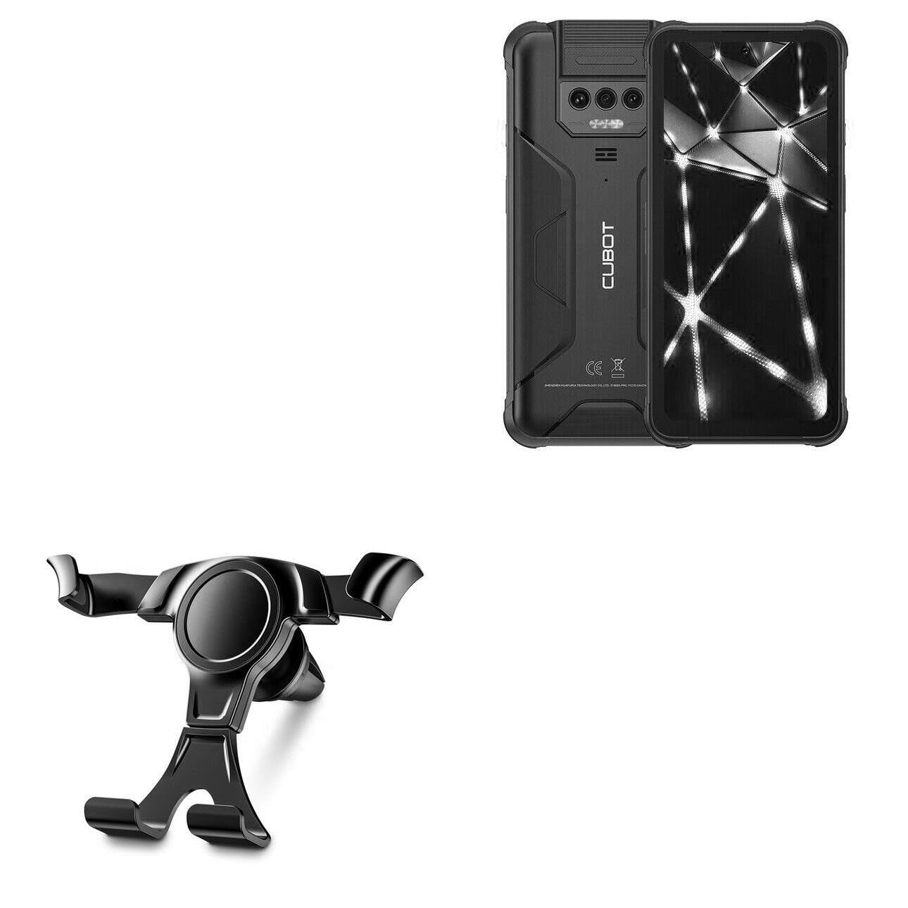 BoxWave Car Mount Compatible with Cubot KingKong 8 - X-Switch Car Mount, Air Vent Mounted Car Mount Simple Minimal - Jet Black