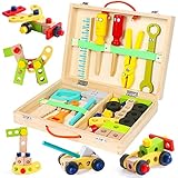 【Ideale geschenk mädchen 3 jahre: Dieses bosch kinderwerkbank】 hat ein empfindliches Schloss zur einfachen Aufbewahrung von Spielzeugteilen und einen soliden Griff, um es im Flugzeug, im Zug, im Auto im Hotel oder überall zu nehmen. Als Geburtstagsgeschenk, weihnachtsgeschenke für kinder kann man nie etwas falsch machen.