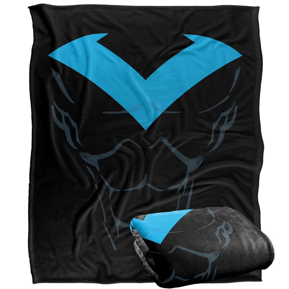 BATMAN Nightwing Uniform Officially Licensed Silky Touch Super Soft Throw Blanket 152 x 127 cm