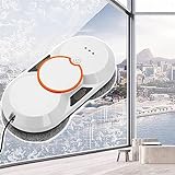 immagine prodotto emobwdy Robot Lavavetri, 5600 Pa Robot Pulizia di Finestra- Getto d'Acqua/Telecomando,Profilo Sottile 70 Mm/Serbatoio Acqua 2 * 30 Ml/Protezione ups 20 Min,White