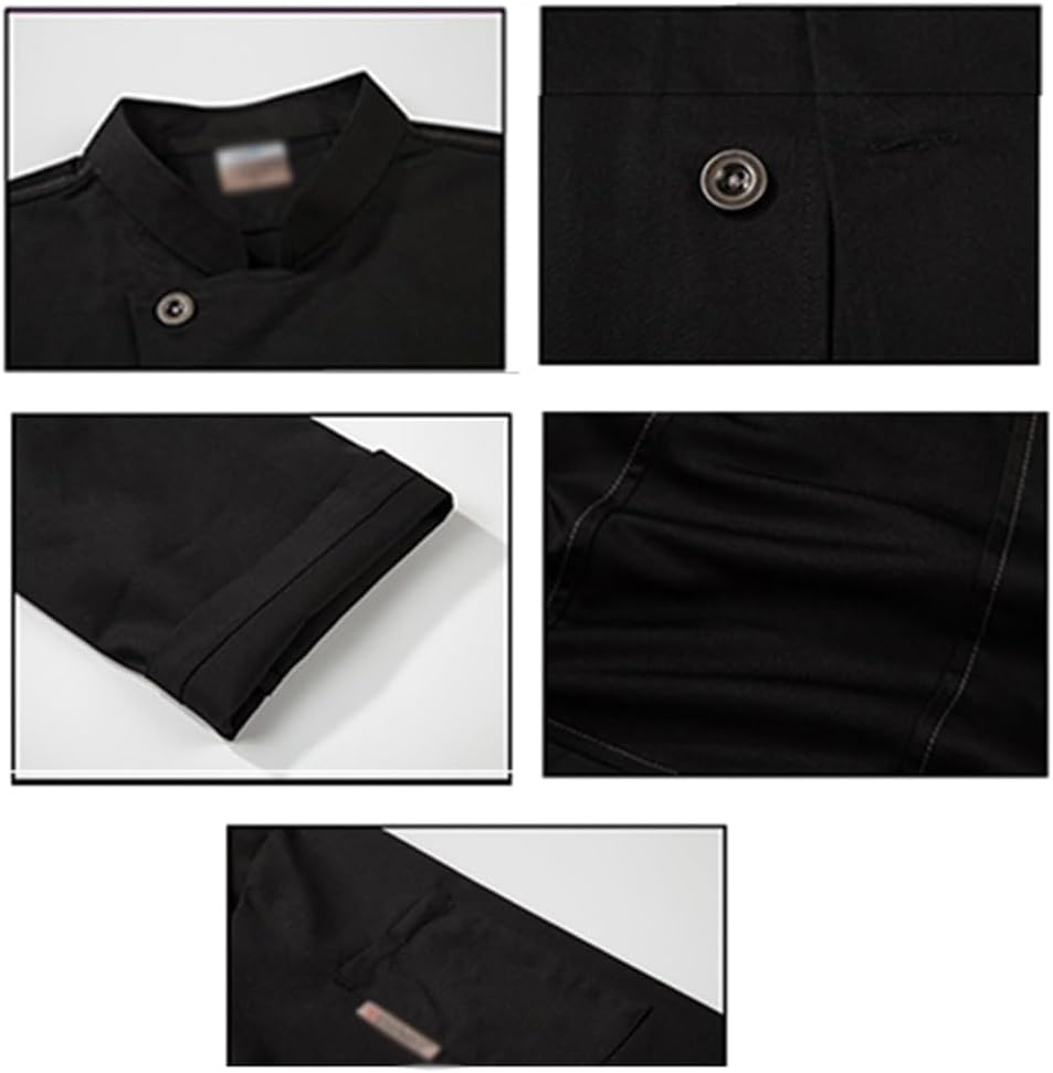 Short Sleeve Unisex Chef Coat for Men Women Kitchen Chef Uniform for Food Service, Caterers, Bakers Culinary