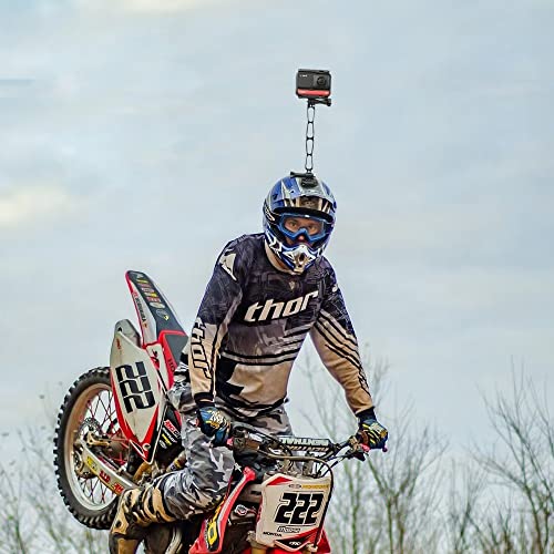 (Black) - Aluminium Alloy Extension Arm Metal Pole Mount Helmet Stick Extension Arm Mount for Gopro