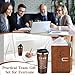 Pickmesh 3 Pcs Employee Appreciation Day Team Appreciation Gift Set 17oz Coffee Tumbler Welcome to the Team A5 Leather Journal with Pen Thank You Gift for Office Coworker Assistant Staff (Brown)
