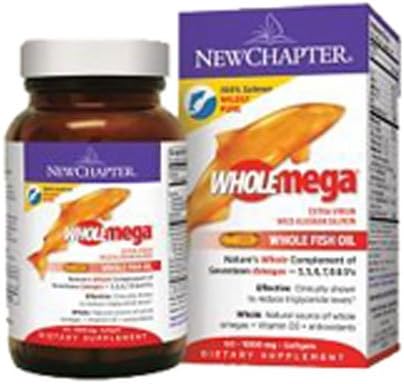New Chapter Wholemega Omega Extra Virgin Fish Oil 10 Mg. 180 Softgels