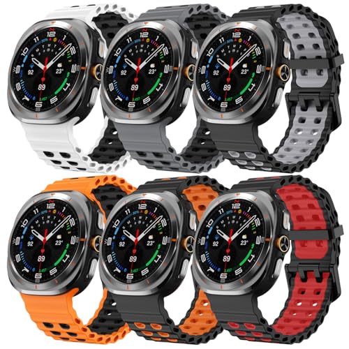 Bracelet Samsung Galaxy Watch Ultra 47mm en silicone souple et respirant pour le sport