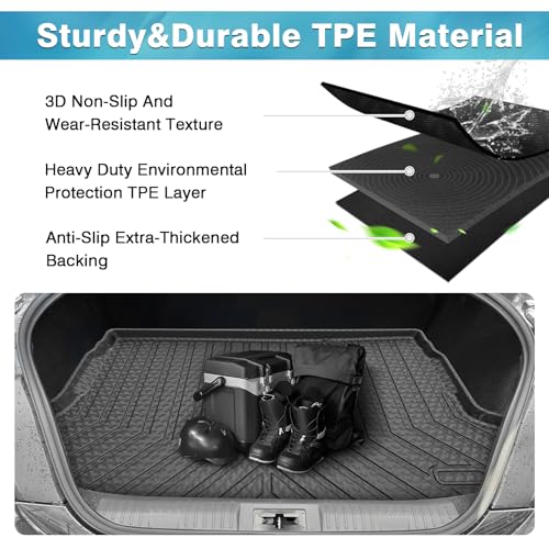 Image of Mixsuper Cargo Liner for 2022-2025 Toyota GR86 / Subaru BRZ All Weather Cargo Mat Rear Trunk Liner Tray Black