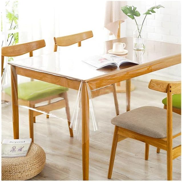 RoseateRoseate Transparent PVC (58”x72”) Dining Table Cover 6 Seater for Home, Hotel, Office & Restaurant (Pack of 1)