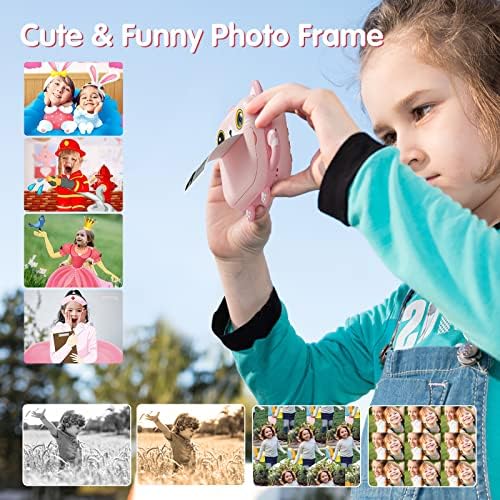 Selvim Instant Print Digital Camera for Kids, 2.4 Inch Screen Selfie Kids Camera No Ink, 40MP 1080P HD Video Camera with 32GB TF Card, Toddler Camera for Boys and Girls on Birthday and Holiday