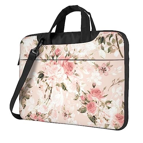 Porte-documents pour ordinateur portable avec imprimé floral de bureau