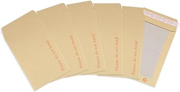 SmithPackaging 20 324mm x 229mm A4 C4 Manilla Hard Board Backed Envelopes Do Not Bend Envelope Pack of 20