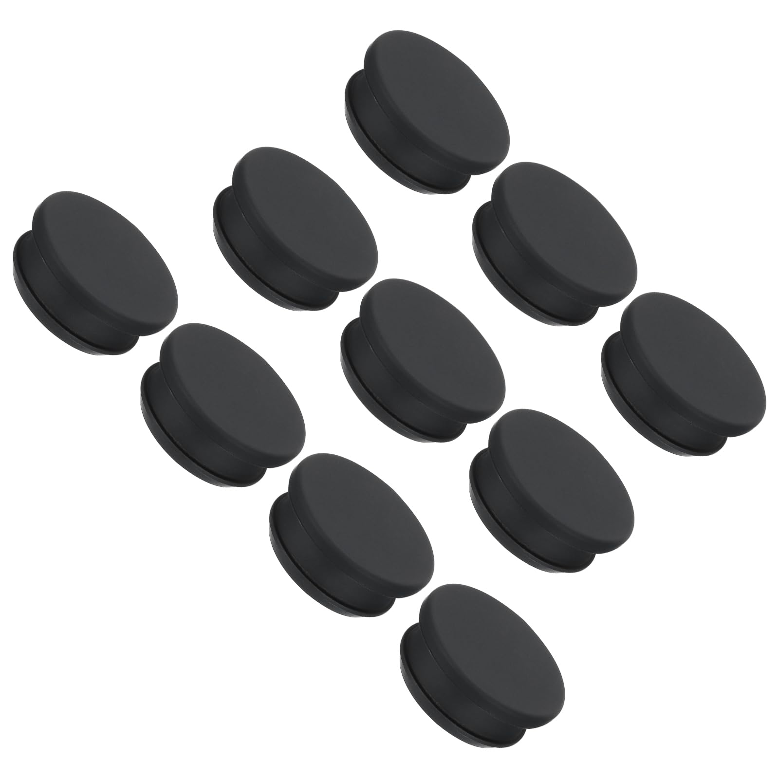 sourcing map Silicone Snap in Locking Hole Plugs Rubber Panel Seal Cover Flush Type Panel Round for Kitchen Rubber Bulkheads Waterproof Sealing Plugs 32.6mm/1.28 Inch Dia Black,Pack of 10