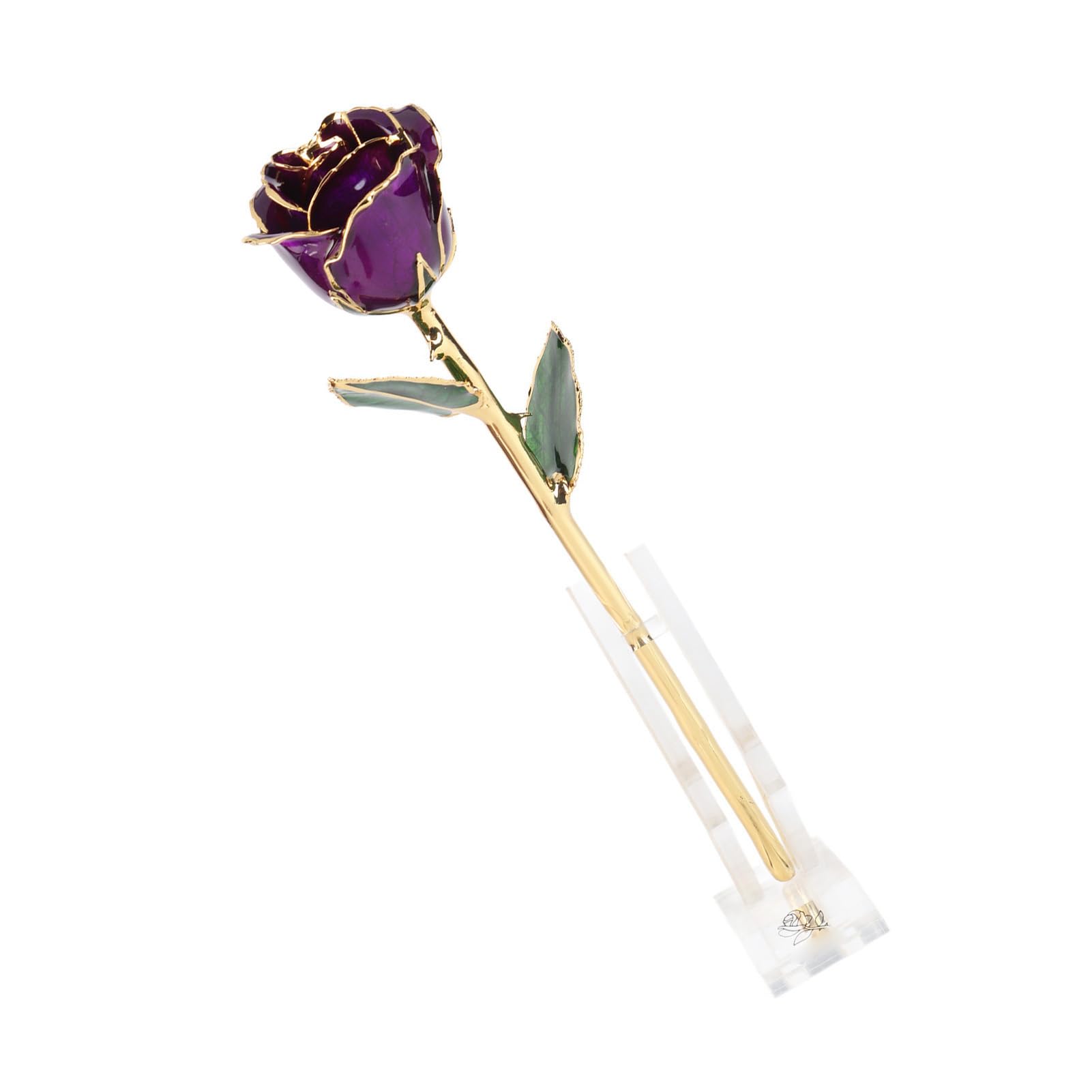 Sonew Rosa Placcata Oro 24K con Base Rivestita Decorazione Tavolo Elegante Fit for Compleanno Natale Festa della Mamma Occasioni Speciali