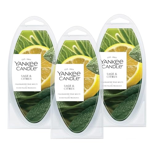 Yankee Candle Sage & Citrus Wax Melts, Pack of 18, for Candle Making and All Wax Warmers