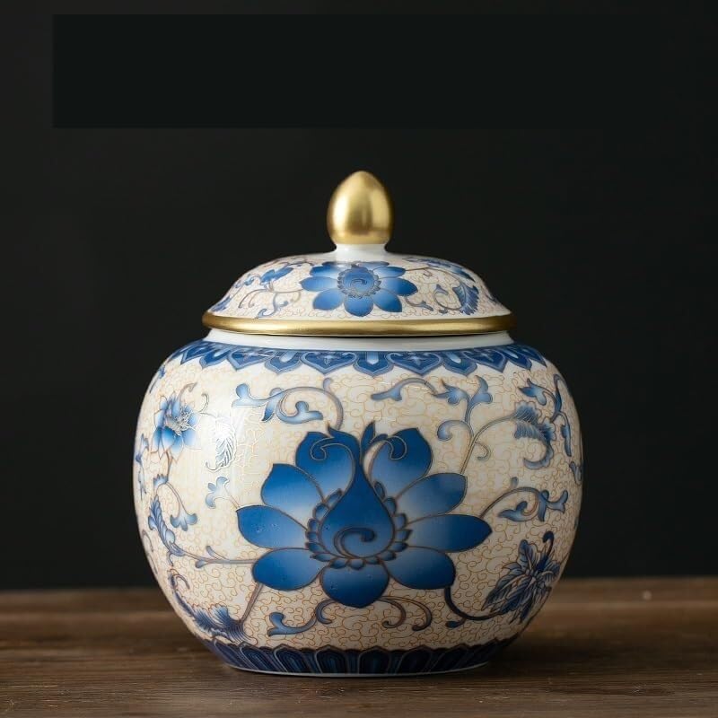 Malowane ceramiczne puszki na herbatę, pojemniki na delikatne słodycze, ziarna kawy, orzechy, butelki do przechowywania, dekoracja stołu do sypialni, pojemnik kuchenny (B)