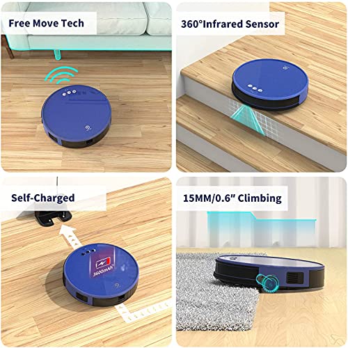 OKP-K8-Robot-Aspirador-y-fregasuelos-2200-Pa-Aspiradora-Robot-Carga-Automatica-Aspiradora-Compatible-con-AppAlexaGoogleMando-6-Modos-De-Limpieza-para-Mascotas-Pisos-y-Alfombras