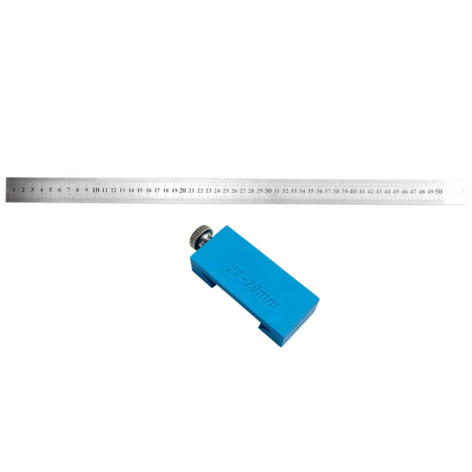 Hlzcmwi Ruler Guide Tool Set With Abs Locator Clamp, Steel Marking Frame, Thumb Screw Stability For Furniture Making Ruler Marking Locator Steel Guide Body Thumb Screw Layout Tool Woodworking Line