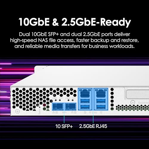 Image of QNAP TS-432PXU-RP-2G 4 Bay High-Speed SMB Rackmount NAS with Two 10GbE, Two 2.5GbE Ports and Redundant Power Supply