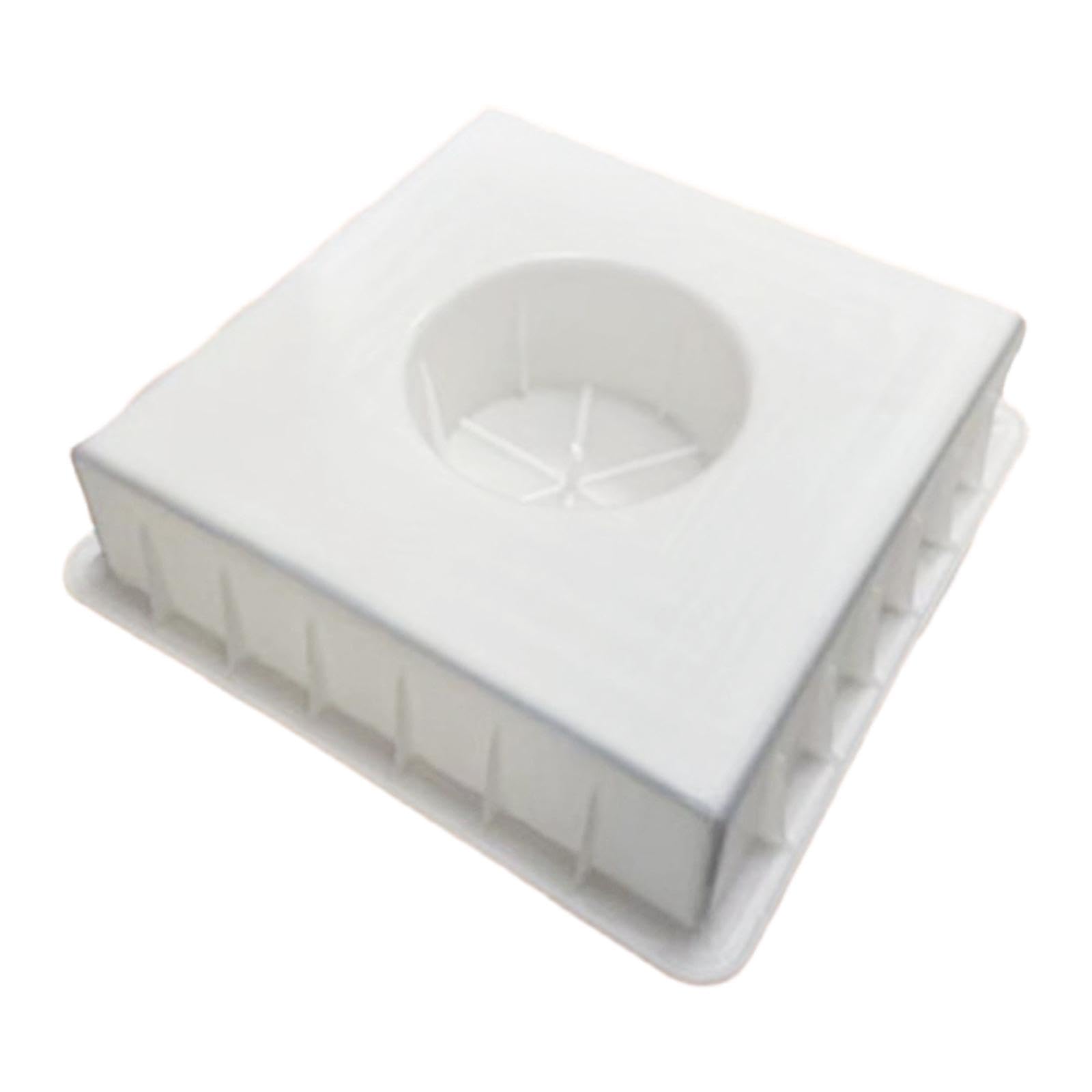 Cassaforma in Cemento, Blocco di Cemento Bianco, mattonella, Accessorio per l'arredo di Giardino e Cortile, 40x40x10.5 Cm