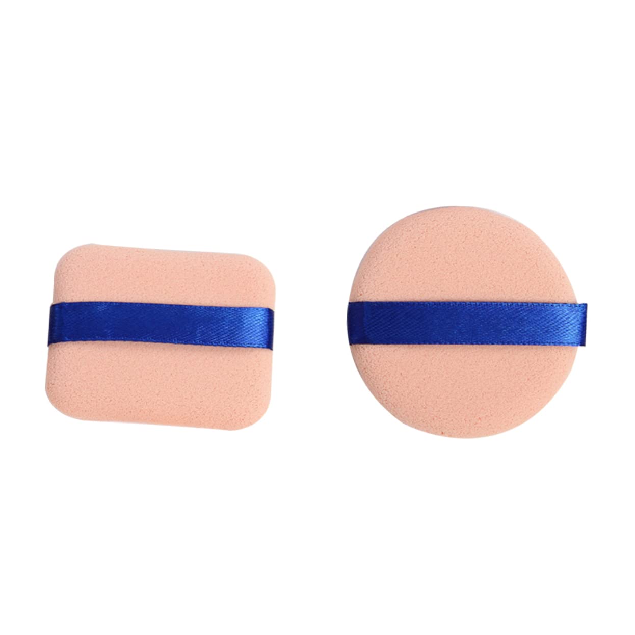 FRCOLOR 10PCS Dual Use Makeup Puff Square Round for Foundation Blush Concealer Wet Dry Application Easy to Clean Smooth Texture for Finish