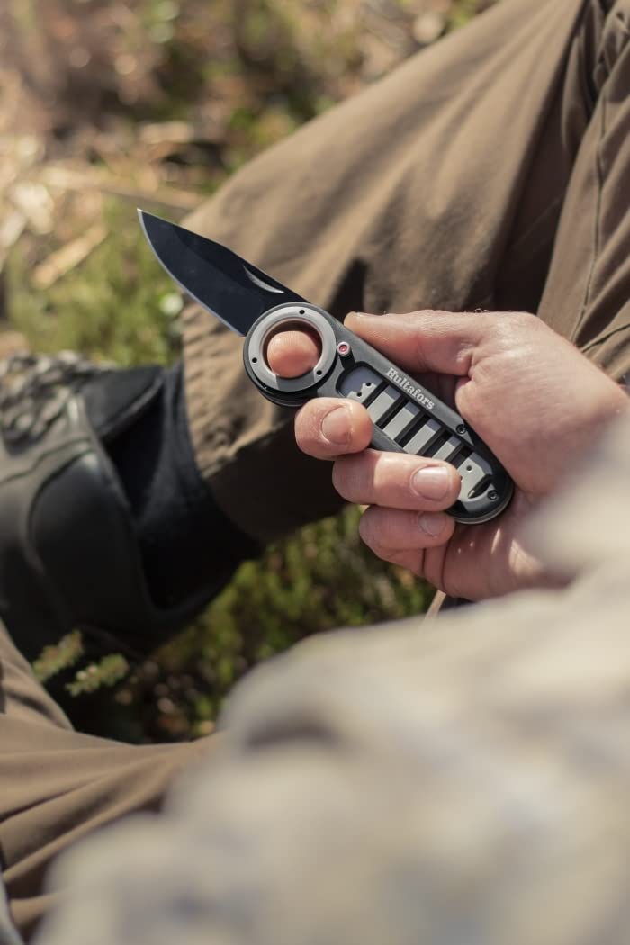 Hultafors OKF sk?adany nó? outdoorowy, 380310, nó? survivalowy z nierdzewnym ostrzem
