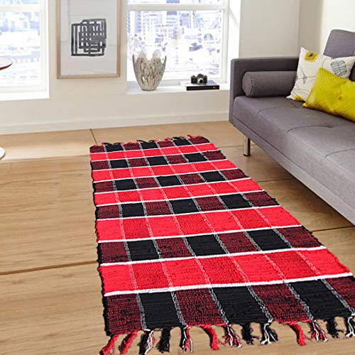 Chindi Rug Reversible Rag Cotton Hand Woven Throw Area Rugs for Kitchen Bedroom