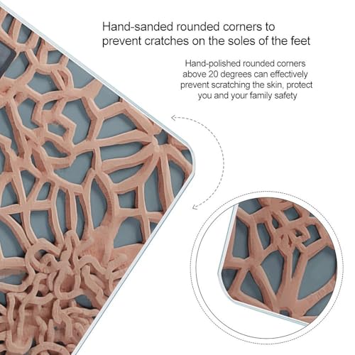 Báscula digital para baño con patrón coral y vidrio templado miniatura 4