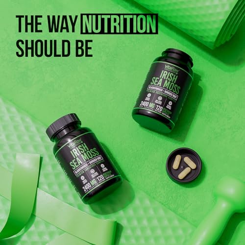 Organic Irish Sea Moss Capsules 2400 mg - Burdock Root and Bladderwrack Powder Real Seamoss Pills for Immune Support, Joint and Gut Health Help - Raw Sea Moss Advanced Herbal Supplement - Image 8