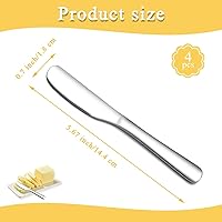 Vista 2 de Homquen Cuchillo de mantequilla de acero inoxidable, esparcidor de mantequilla, cuchillos de mantequilla, cuchillo esparcidor de mantequilla