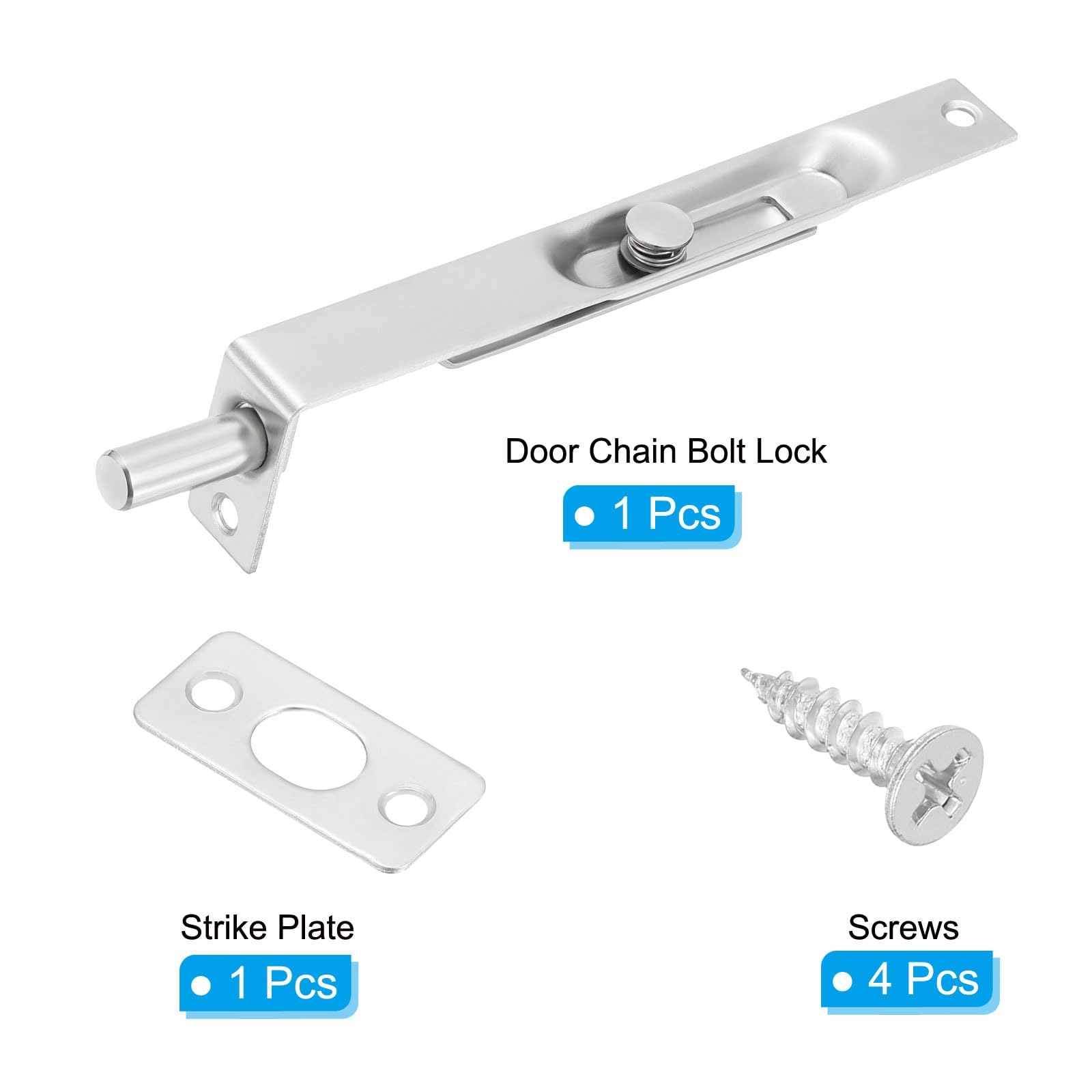 PATIKIL Flush Bolt 6" x 0.71" - Image 3
