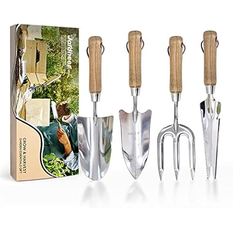 Jardineer 4-Piece Stainless Steel Garden Tool Set Cover