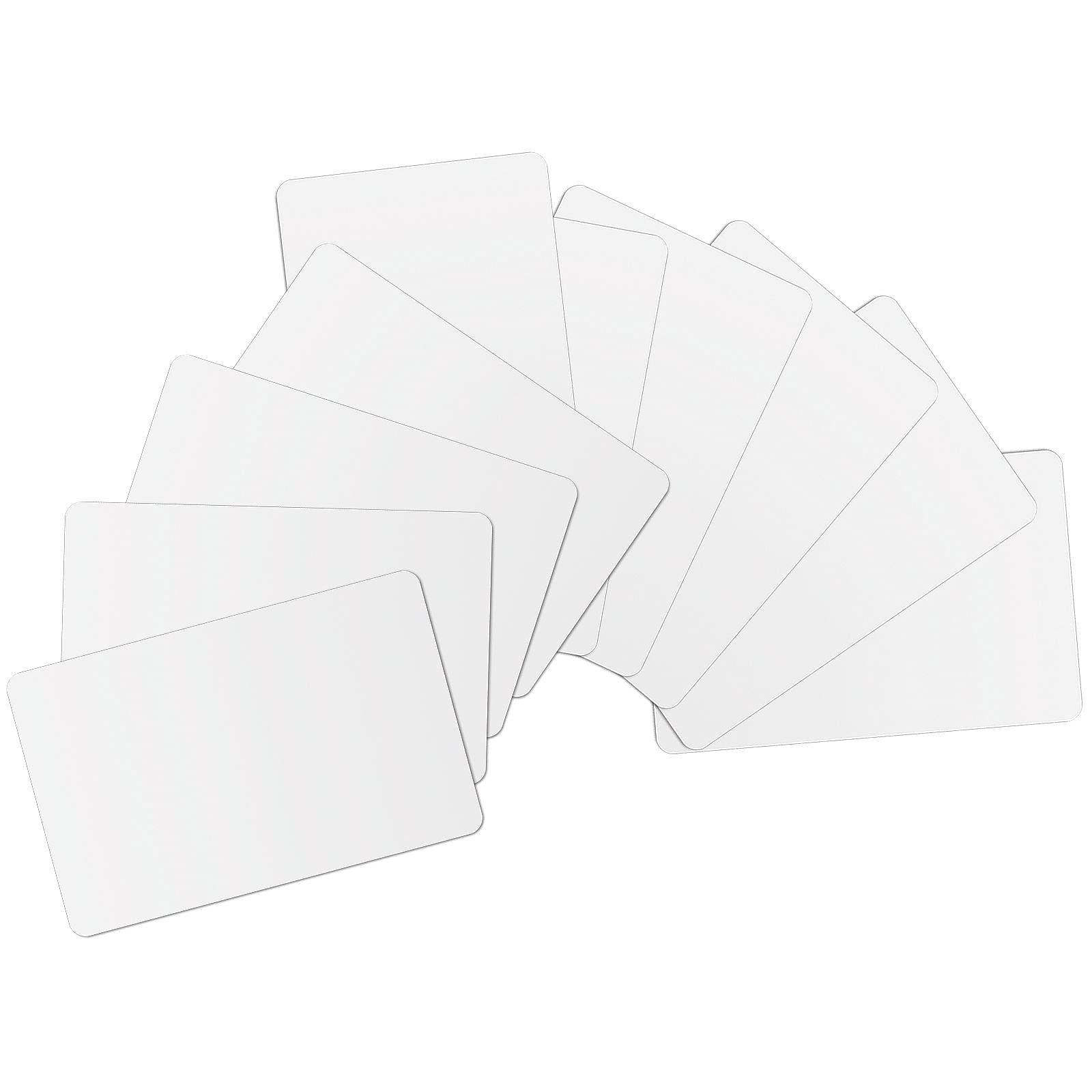 Lot de 200 cartes PVC blanches vierges, cartes plastiques CR80, cartes d'identité professionnelle en plastique, compatibles pour imprimantes de cartes d'identité - 30 mil, 760 microns