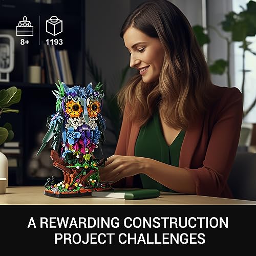 image for Sillbird Owl Animal Building Toy Set, Home Decor or Office Art Collect