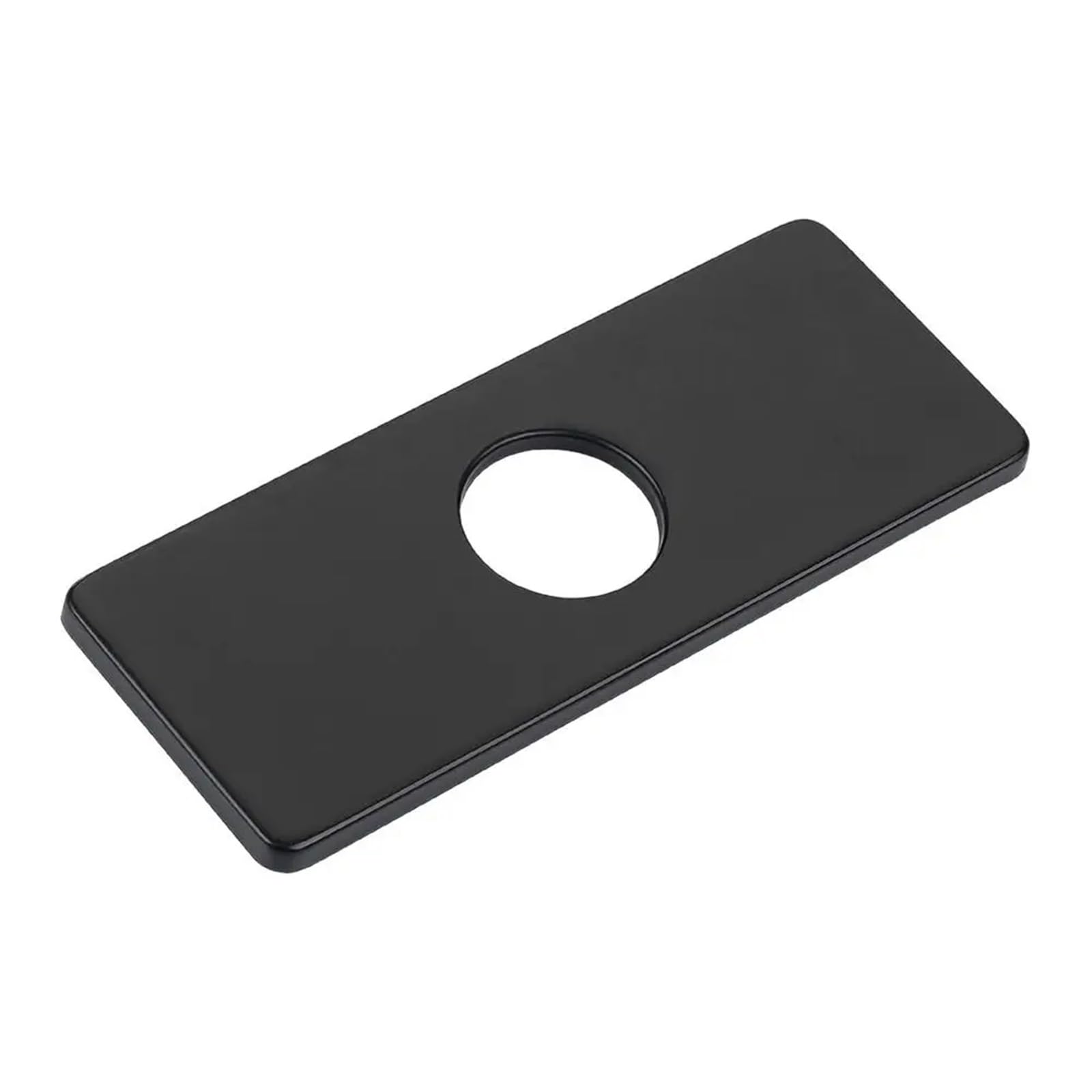 Xinglongs 6Inch-Matte Black Wall Split Flange 6 Pcs Faucet Decorative Plate Deck Bathroom Escutcheon Hole Cover Tap(6Inch-Matte Black)