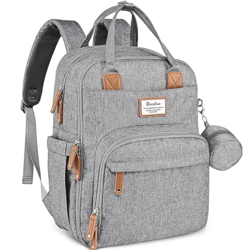 RUVALINO Diaper Bag Backpack-Expandable Baby Bag up to 50%