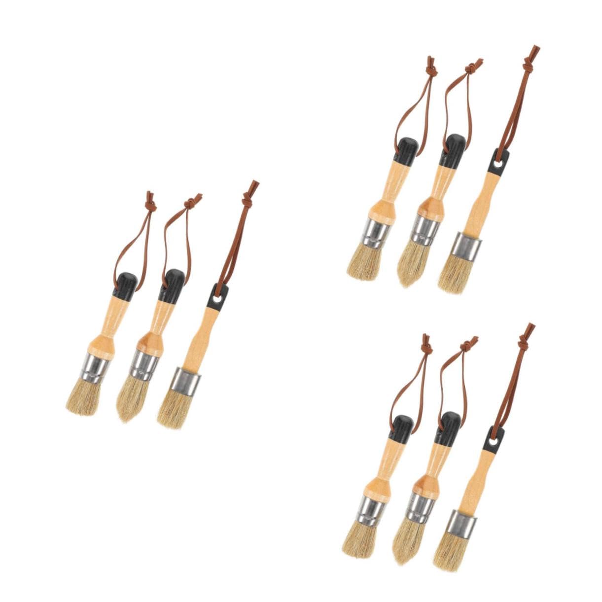 3 Series Pinceles De Pintura Resistente Al Desgaste para Uso Diario Casa Pinceles Multifuncionales para Acabados De Muebles Y Decoración 3 Piezas*3