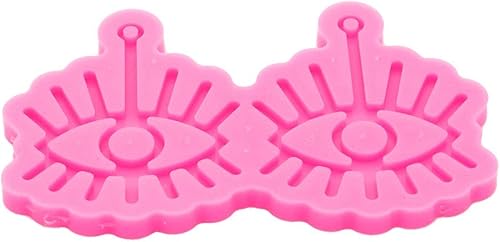 Miniatura 4 de Molde para collar de ojos grandes súper brillantes, moldes de resina de silicona para llavero, decoración de moldes de resina epoxi para mujeres de