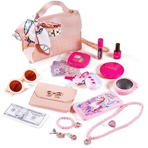 Mileiluoyue 36-teiliges Mädchen Prinzessin Make-up & Schmuck Set